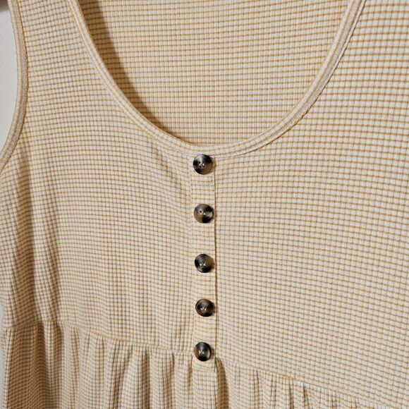 EUC MAURICES TEXTURED STRIPED SCOOP NECK TIERED TANK TOP SIZE L - Picture 5 of 13